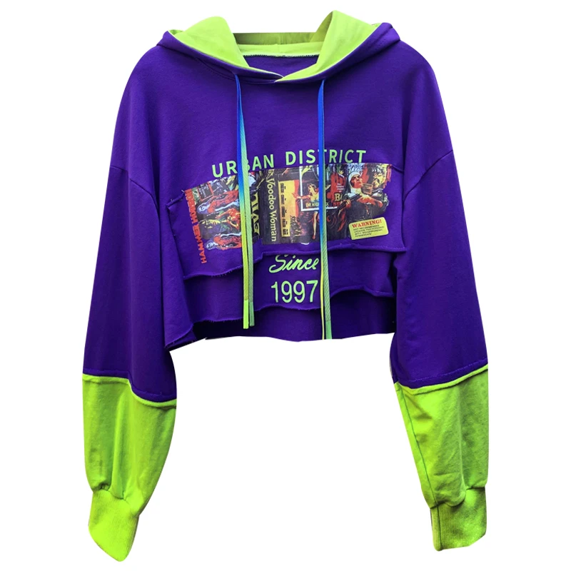

Jazz Dance Clothes For Girls Hip Hop Crop Top Hoodie Women Street Wear Sweatshirt Stage Costume Performance Hiphop Outfit 3534