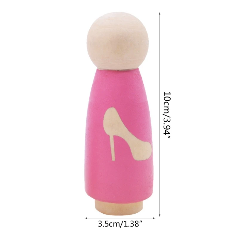 

1Pack Art Supplies Wooden Mini Peg Doll Handmade Painting Peg Doll Zakka Toy