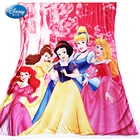 Диснеевской принцессы одеяло с рисунком подстежка на искусственном меху, 3D цветочный узор мягкие из толстого плюша и холодного сердца , ручалочкой Ариэль, пледы стеганное одеяло для дивана кровати украшения спальни