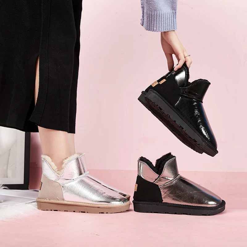 2019/Новая женская обувь Модные ботильоны на шнуровке платформе милые зимние