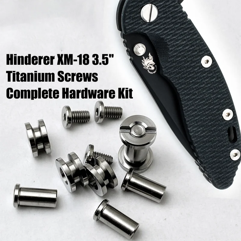 

Titanium Alloy 1 Full Set Knife Handle Screws for RICK Hinderer XM-18 XM18 3.5'' Knives Shank Spindle Support Shaft Fixing Screw