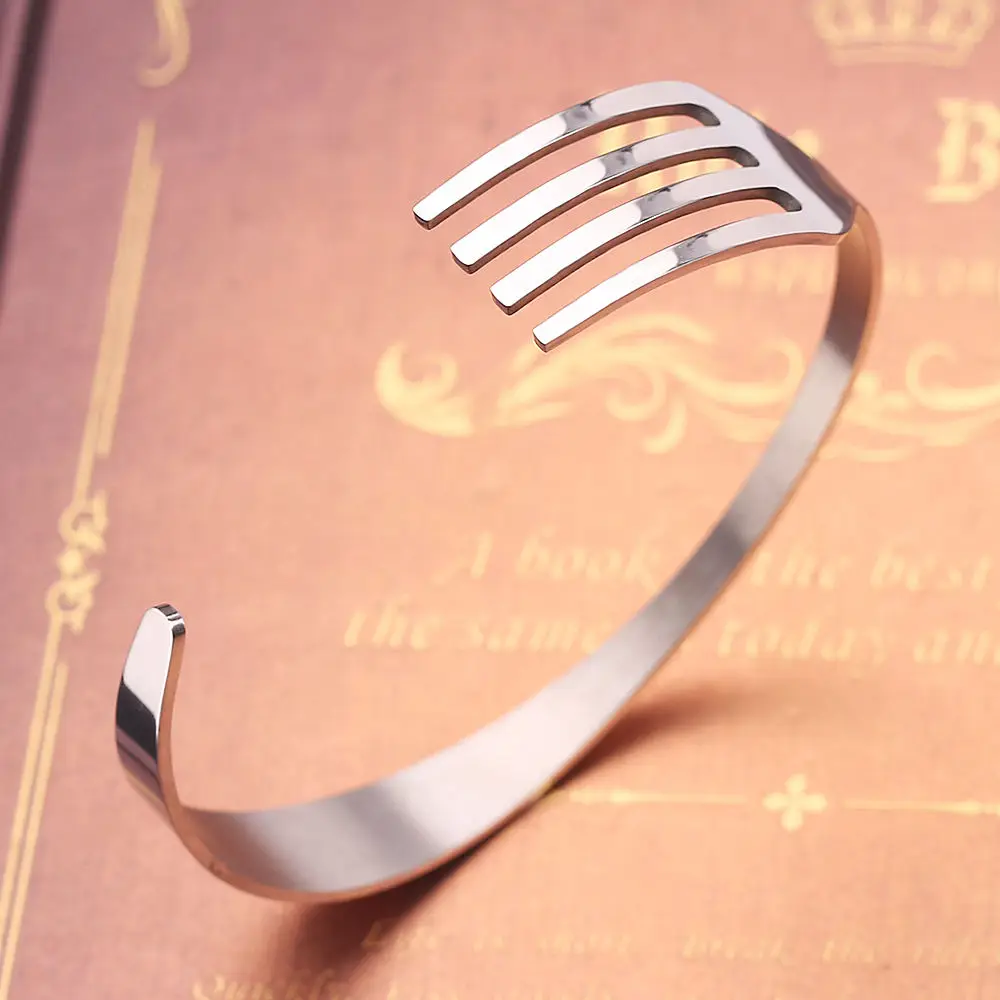 Модные креативные персональные ножи и вилки браслет из нержавеющей стали