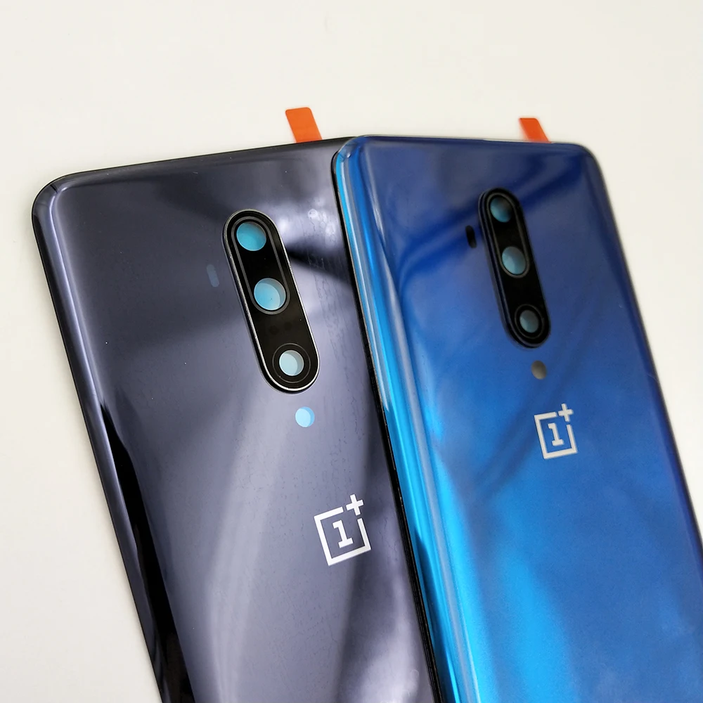 OnePlus-Cubierta trasera de cristal para bater&iacute;a de OnePlus 7T Pro, carcasa de Panel trasero para puerta, funda de bater&iacute;a, lente de c&aacute;mara y logotipo-2