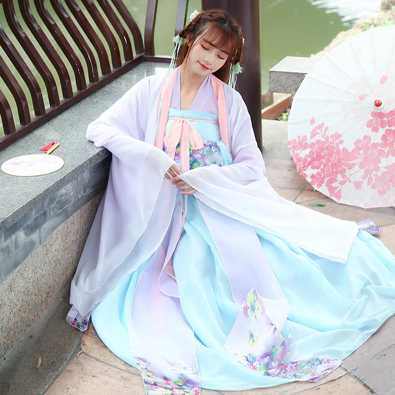 

Chinese Traditional Fairy Dance Costume Ancient Hanfu Clothing Women Stage Dancewear Grils Tang Dynasty Princess Xl Hanfu Daily