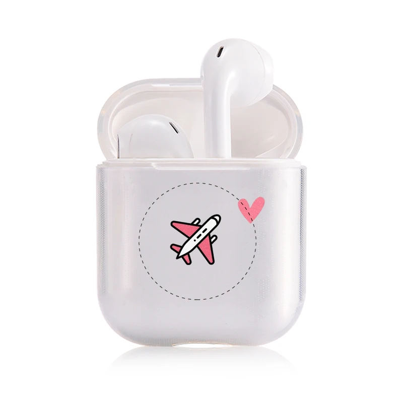 Мягкий силиконовый милый Чехол Air Pods для Apple airpods чехол роскошный Мультфильм Путешествие самолет гей Airpods чехол в наушниках аксессуары