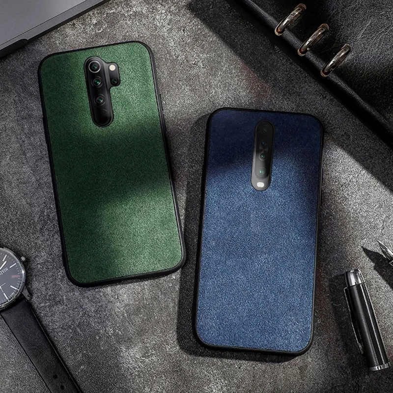 Замшевый кожаный чехол для телефона Xiaomi Redmi Note 9 9s 8 pro note 7 6 Mi 9se 10 A2 lite A3 Max 3 Mix 2s Poco F1 X2