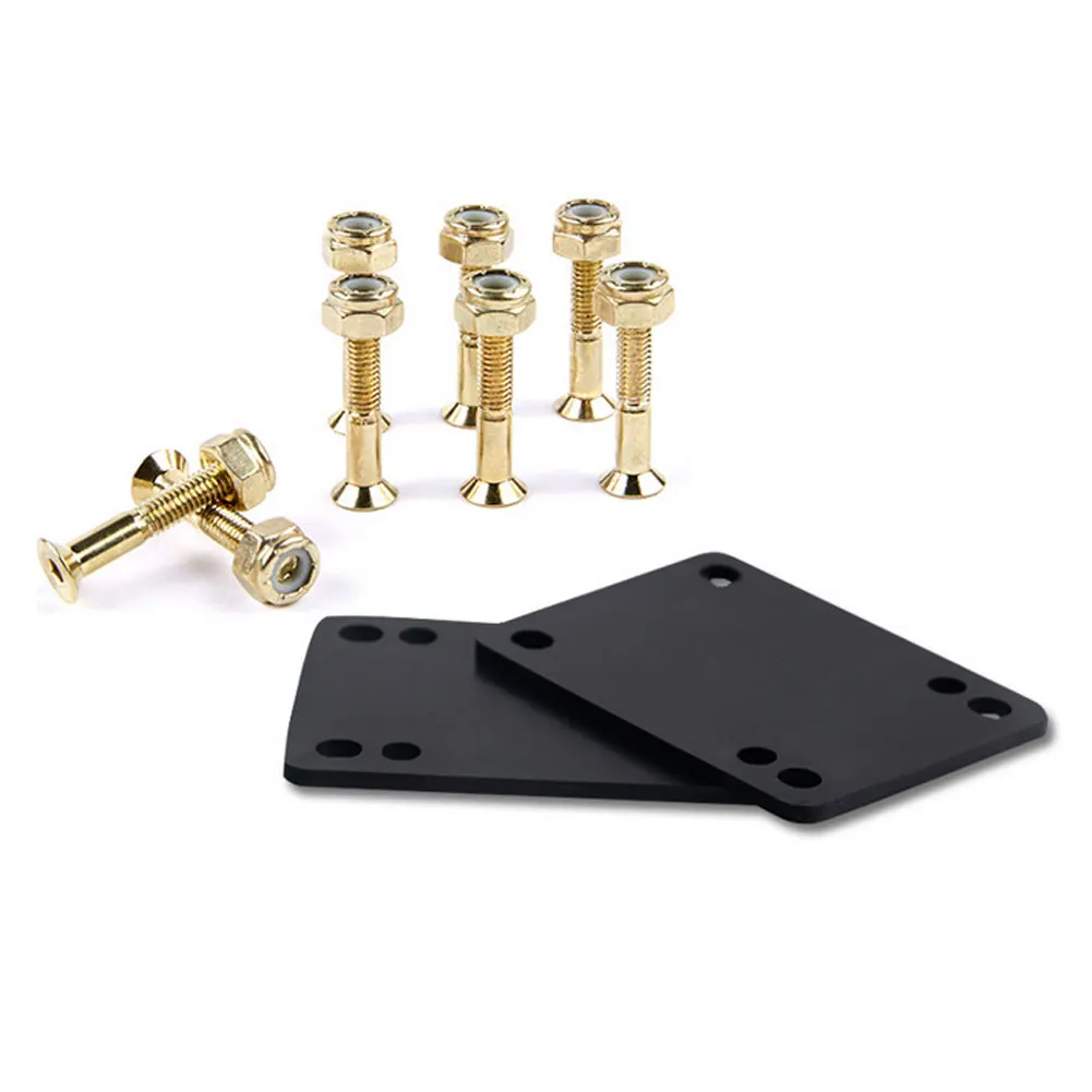 

Skateboard Riser Pads Skateboard Riser Pad Screws Set Mounting Replacement Hardware Nuts Bolts Set Longboards Scooters Cruisers