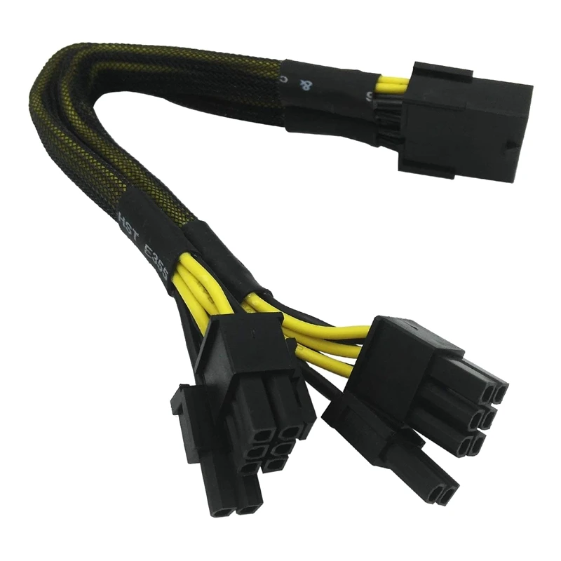 Удлинительный кабель PCI-E для видеокарты питания с 6 контактами на 2 контакта 8
