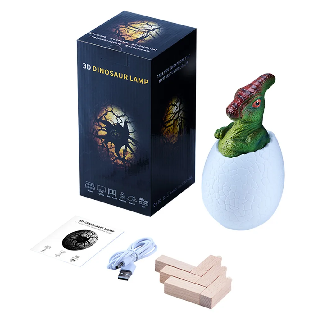 Светодиодный ночсветильник в виде динозавра 3D волшебная лампа с управлением
