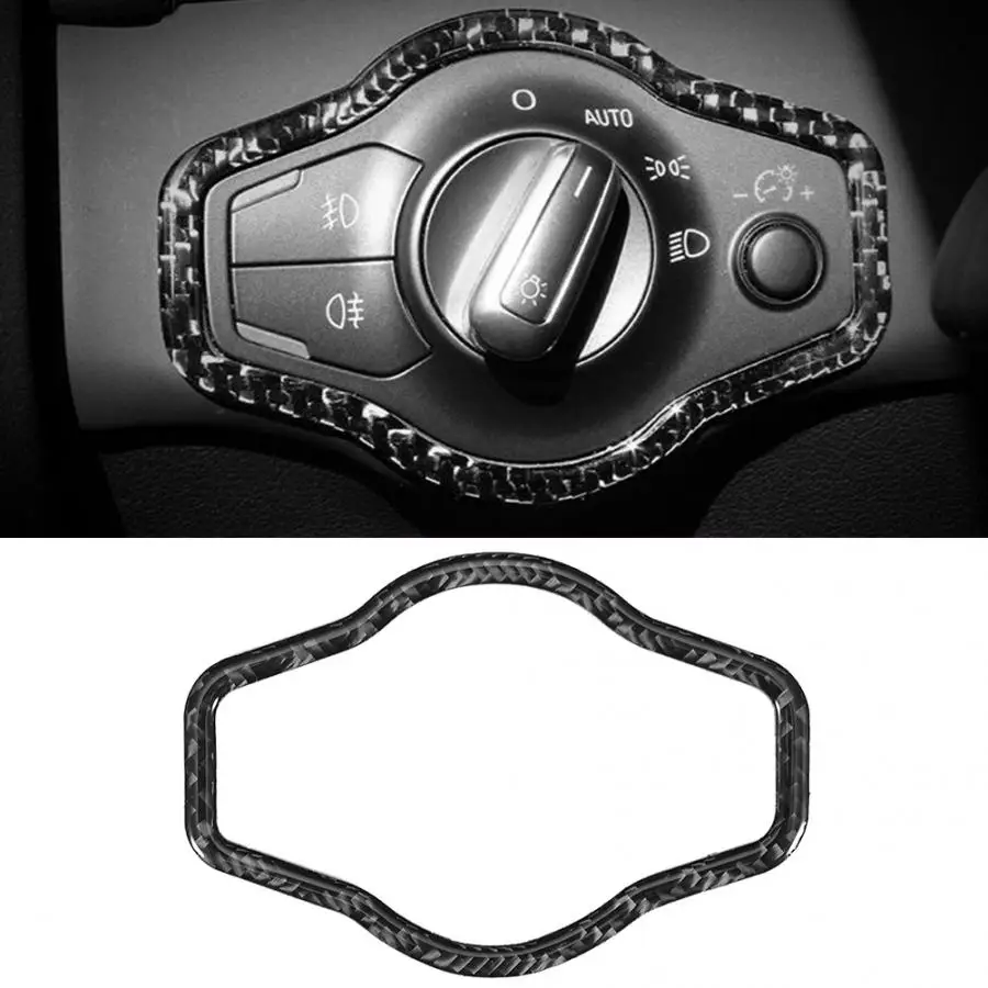 Рамка для фар из углеродного волокна декоративная наклейка Обложка Audi A4 B8 A5 2009 2010