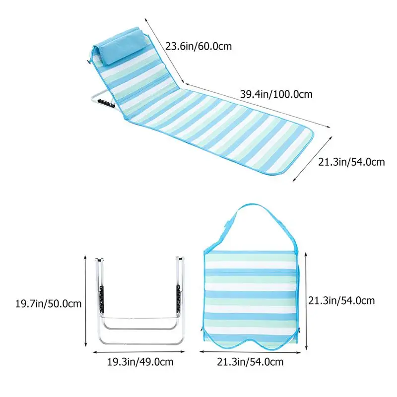 

Lounge Outdoor Chair Hawaiian Party Lounge Portable Folding Beach Hawaiian Party Folding Sitting Lying Dual-Purpose Beach Chair