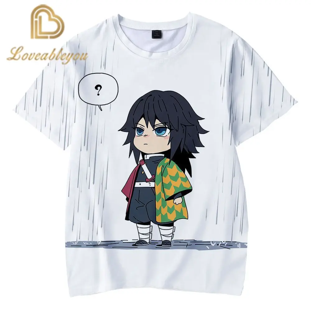 Детская футболка с героями аниме Демон-убийца кослплати рисунком кавайное