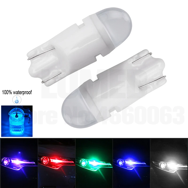 

10x BA9S T4W T10 W5W LED Car light bulb T2W T3W H5W interior Car LED License Plate light 2 LED 2835 SMD DC12V 12913 12910 12929