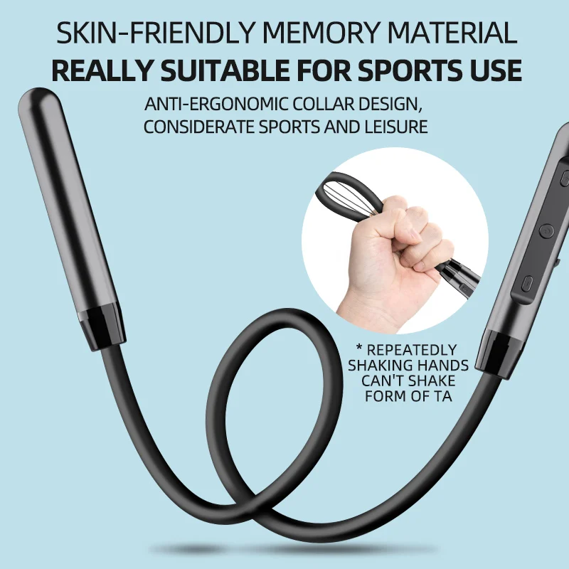 

Bluetooth 5.0 earphones, wireless magnetic neck strip, stereo headphones, music, metal helmet with microphone for all phones