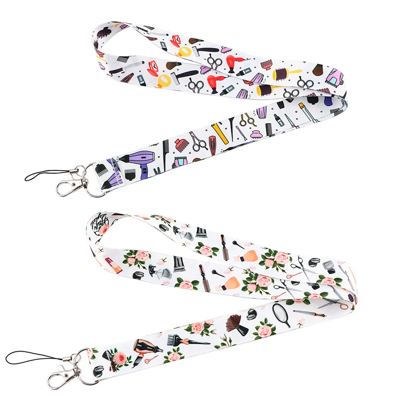 

20 шт./лот G2213, Мультяшные товары для парикмахерской, шнурок для ключей, бейдж для телефона, Подарочный шнурок с держателем для карт, чехол для ...