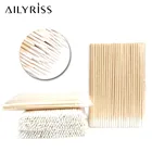 300 шт. одноразовый ватный тампон без ворса Микро Кисти деревянные ватные палочки палочка для чистки ушей инструмент для удаления клея для наращивания ресниц