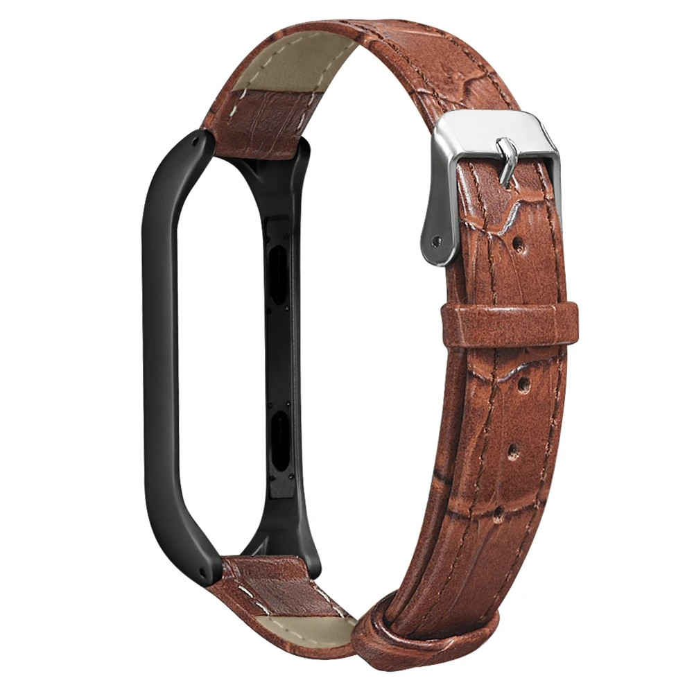 Для Xiaomi mi Band 3 4 фитнес-трекер красочные кожаные mi Band 4 3 ремешок черный золотой чехол модные браслеты