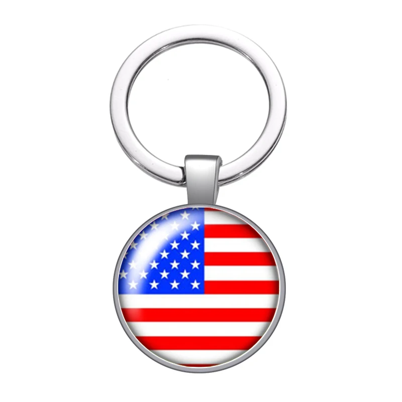 Национальный флаг с принтом стеклянный брелок кабошоном сумка автомобильный для