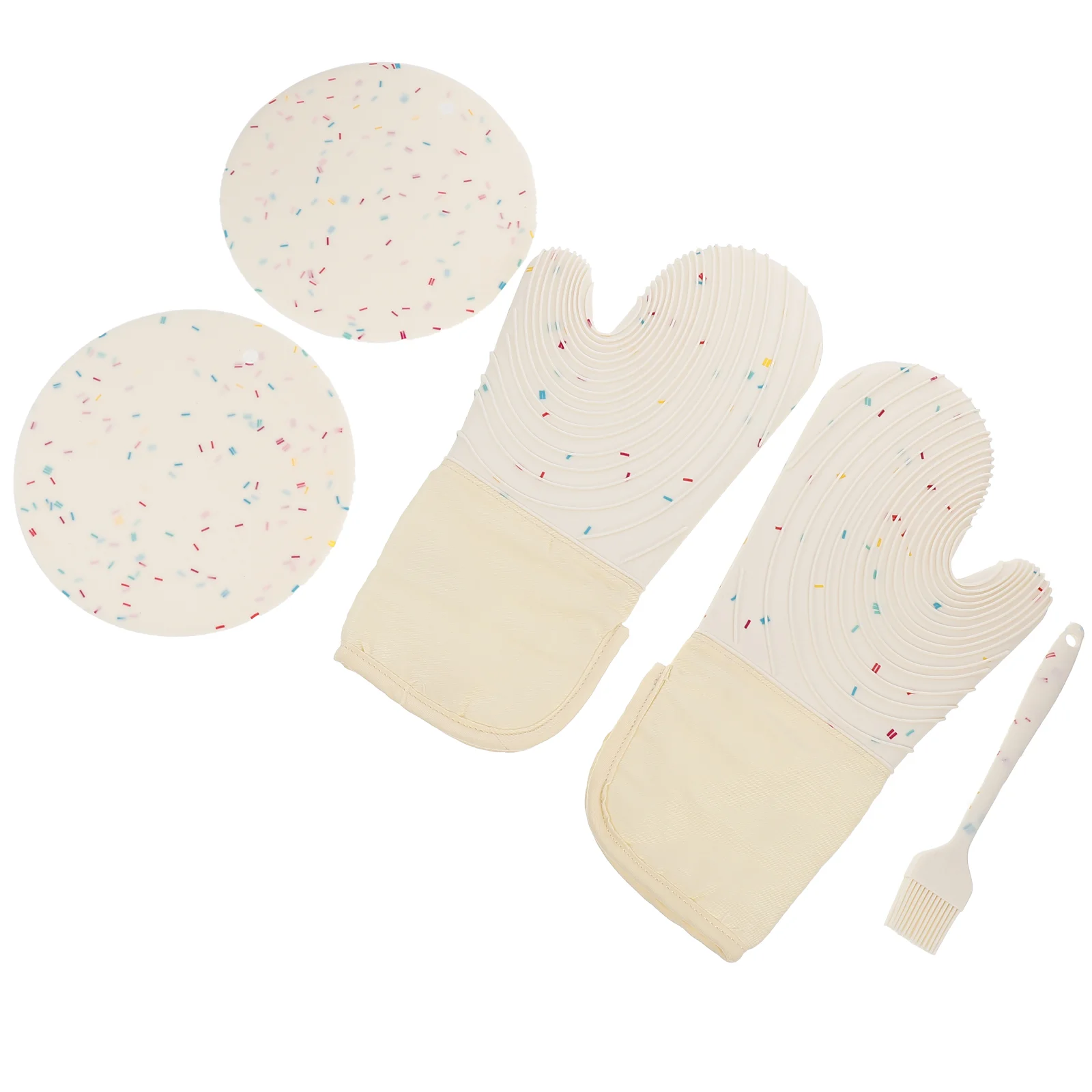 

1 Set Heat Insulating Glove Kits Reusable Anti-scald Unique Kitchen Gadget
