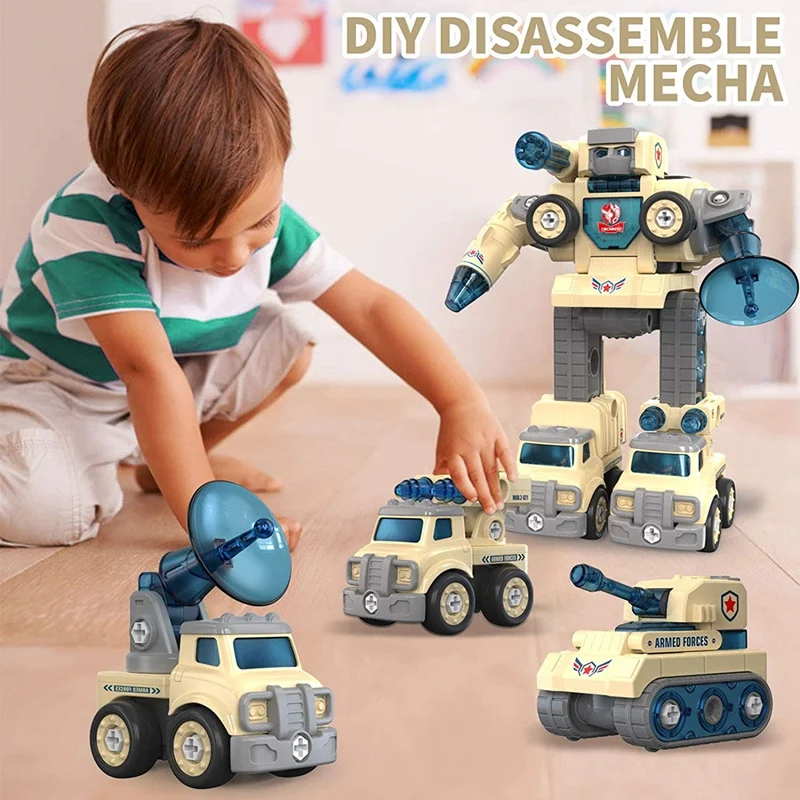 

Take Apart Toys 5 in 1 Peace Defender Transform Into Robot for Kids