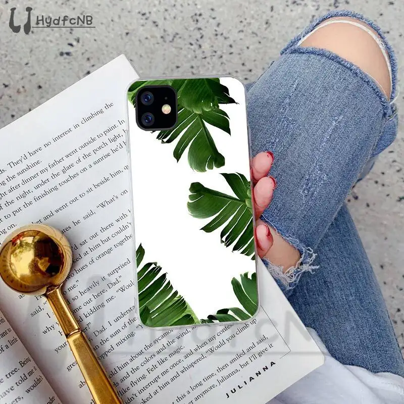 LJHYDFCNB Мягкий силиконовый чехол для телефона из ТПУ с банановым листом iPhone 11 pro XS MAX