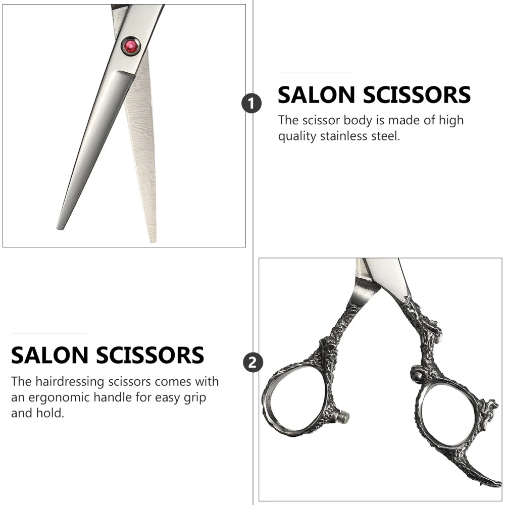 

2pcs Stainless Steel Haircut Scissors Home Salon Barber Hairdressing Scissors