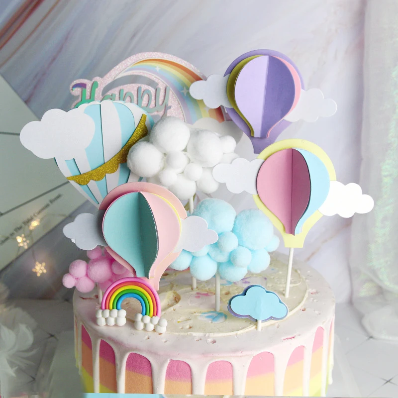 1 шт. новые радужные флаги для торта Детские на день рождения свадьбу вечеринку