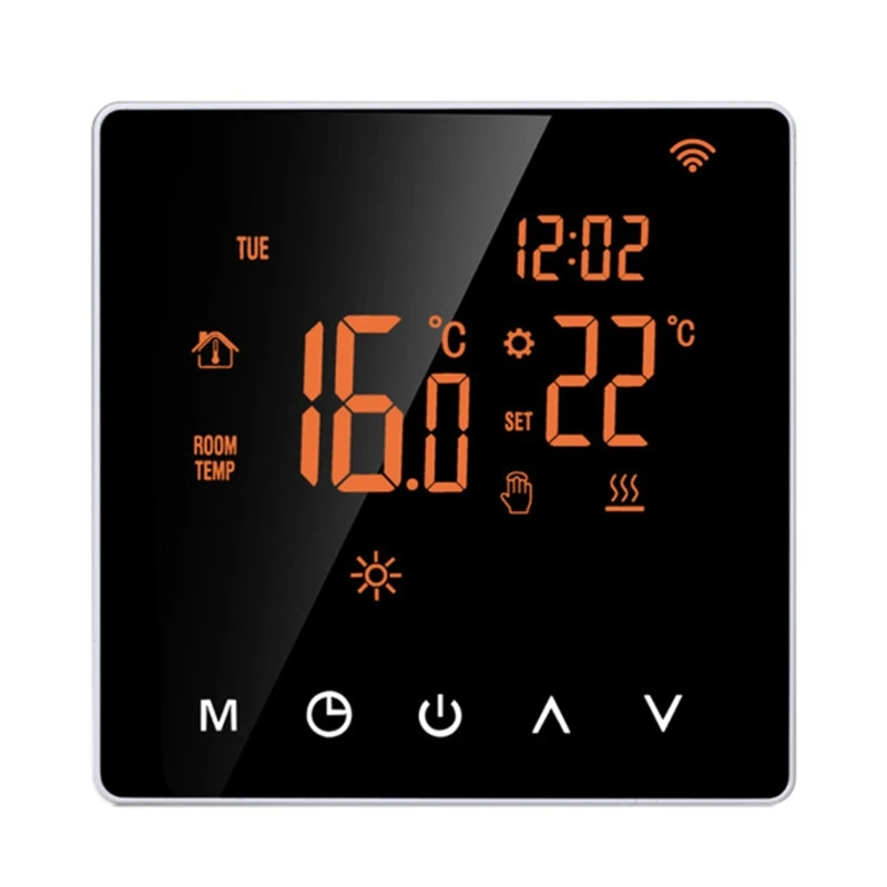 

Thermostat 16A Wi-Fi /NO WIFI Orange / White Smart Thermostat Digital Temperature Controller APP Control LCD DisplayTouch M7DA