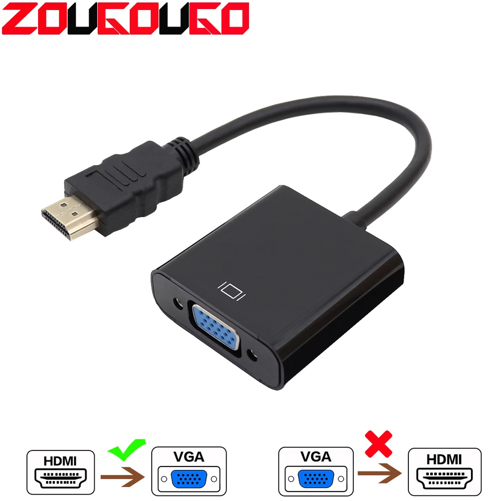 1080P совместимому с HDMI к VGA адаптер конвертер Папа мама цифровой аналоговый видео