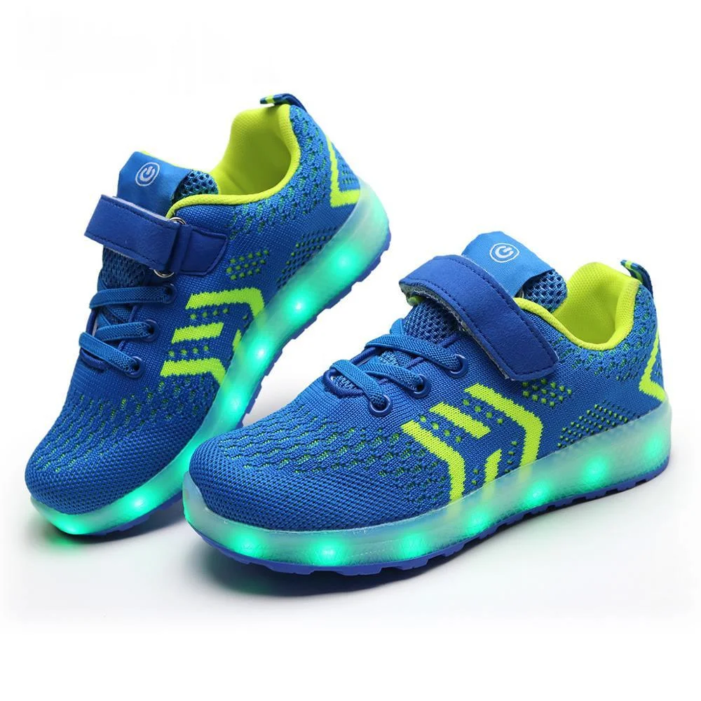 Детские светящиеся кроссовки со светодиодной подсветкой для мальчиков и девочек