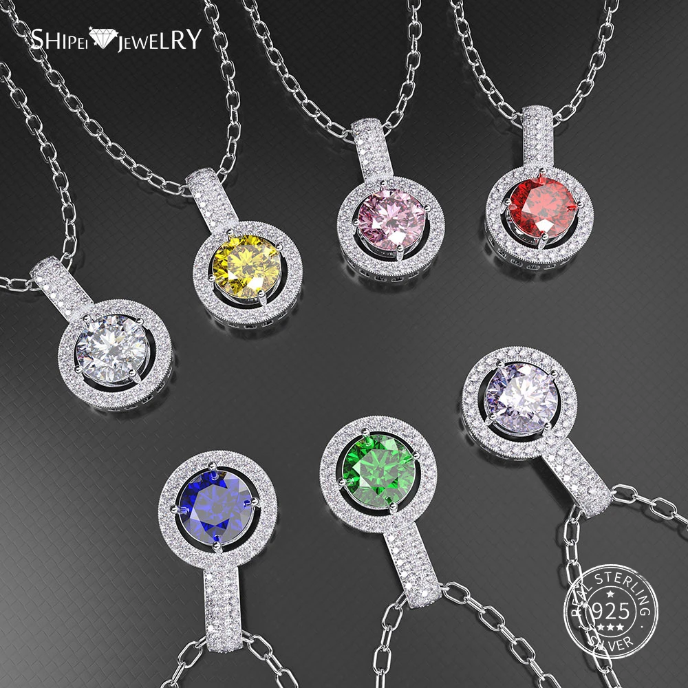 Женское Ожерелье с круглой подвеской Shipei ювелирное изделие из 100% стерлингового