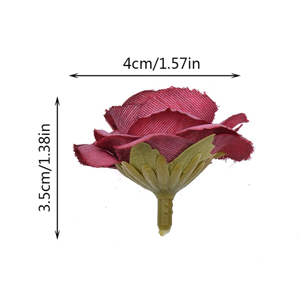 

Artificial Rose Flower Heads For Party Wedding Decoration Mini Silk Home Decor Decorative DIY Accessories Fake Flowers Craft