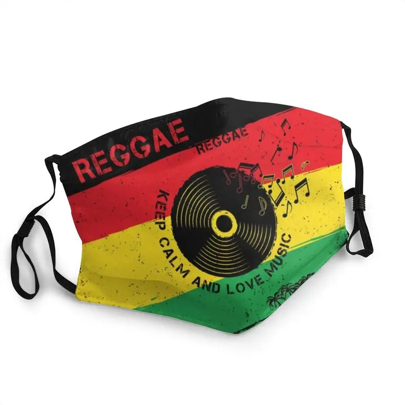 

Регги Keep Calm Love Music Rasta дышащая унисекс маска для лица для взрослых Маска для рта защитный респиратор для ямайских гордостей