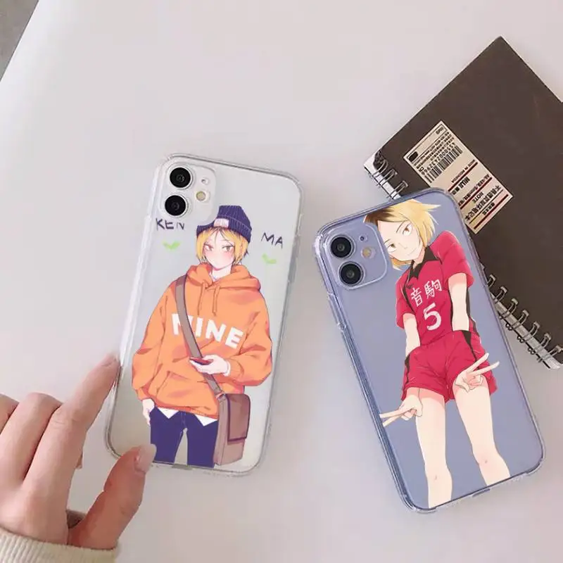 

Kenma Kozume of Haikyuu Phone Case Transparent for Clear iPhone 11 12 8 7 6 6S XS MAX Plus X 5S SE 2020 XR mini pro