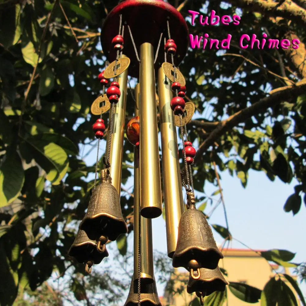 

Античная удивительные глубокий расслабляющий 4 трубы колокольчики часовни колокольчиков домашний декор