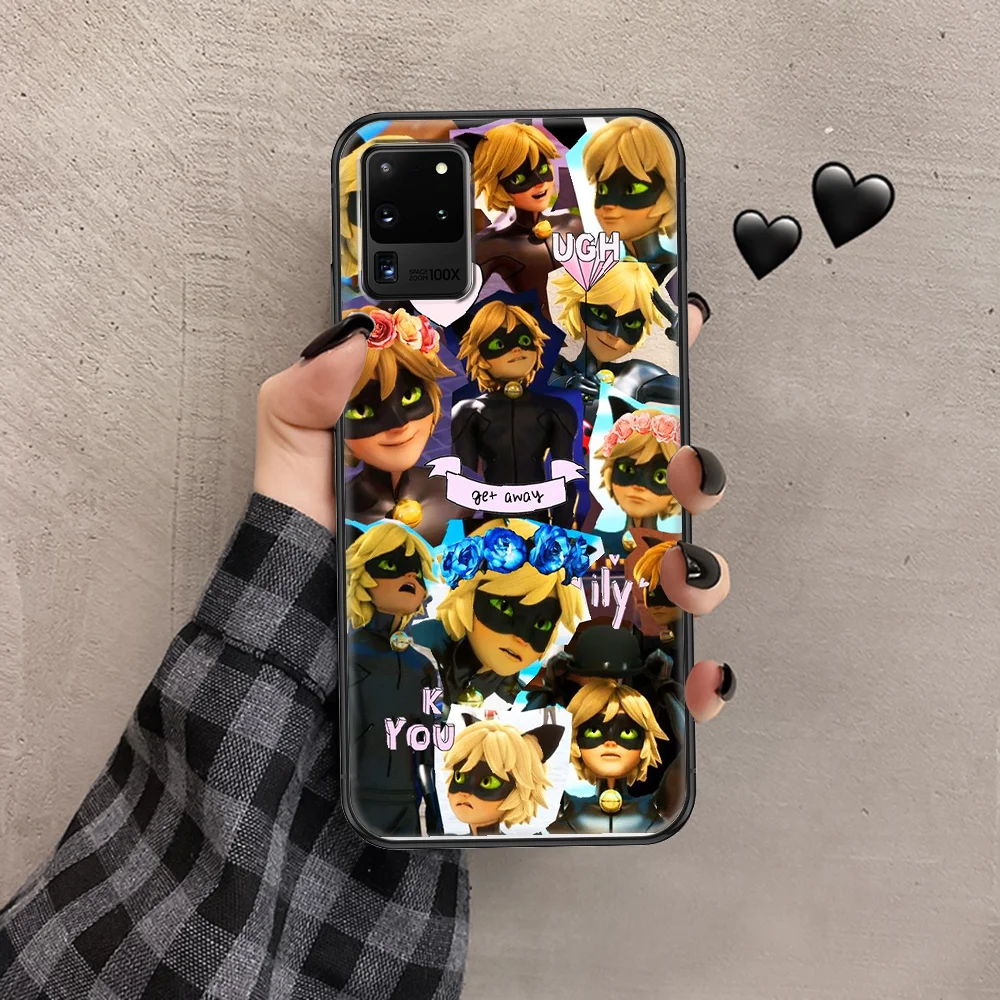 

Seven Star Marinette Ladybird Phone case For Samsung Galaxy Note 4 8 9 10 20 S8 S9 S10 S10E S20 Plus UITRA Ultra black luxury