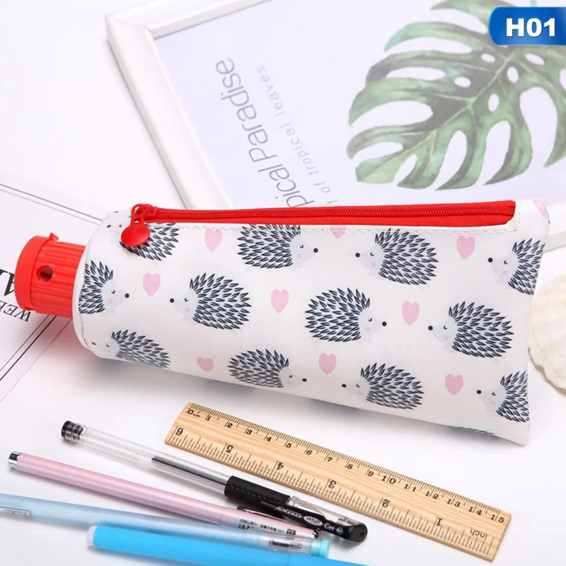 Мультяшный Единорог Сова Кот Зубная паста Форма пенал Чехол большой емкости