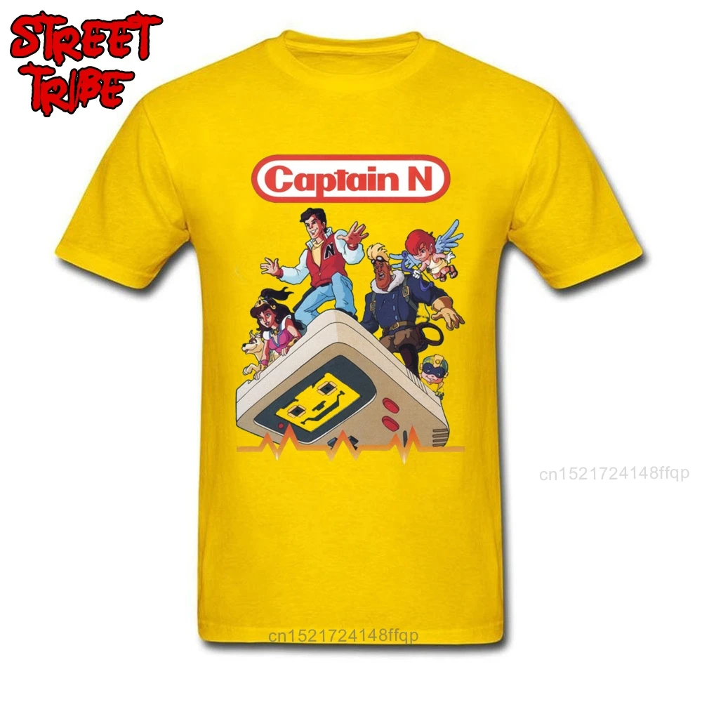Футболка Captain N Мужская новинка футболка из 100% хлопка футболки Super Merio летние