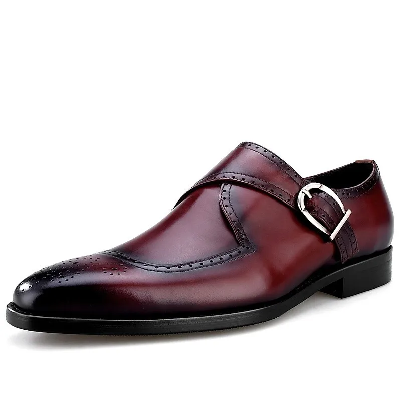 Деловая Мужская офисная деловая обувь в британском стиле из натуральной кожи