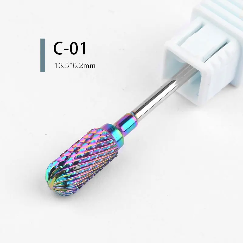 C01 13 Tpyes металлический роторный сверло для ногтей, кутикулы, фрезы для маникюра, пилочки для ногтей, Электрический фрезерный шлифовальный станок, аксессуары, инструменты - Цвет: C01