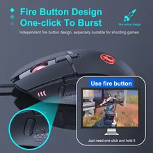 iMice T91 Fire Button Design USB Wired Gaming Mouse Computer Gamer 7200 DPI Optical Mice for Laptop PC Game Mouse Custom Macros