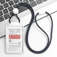 10pcslot id card holder business card holder desk accessories photocard holder aluminum alloy cards holder office supplies