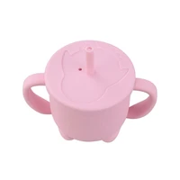 baby feeding cups baby learning cup drinking silicone sippy cups mug with handle for toddlers kids silicone sippy cup lids solid