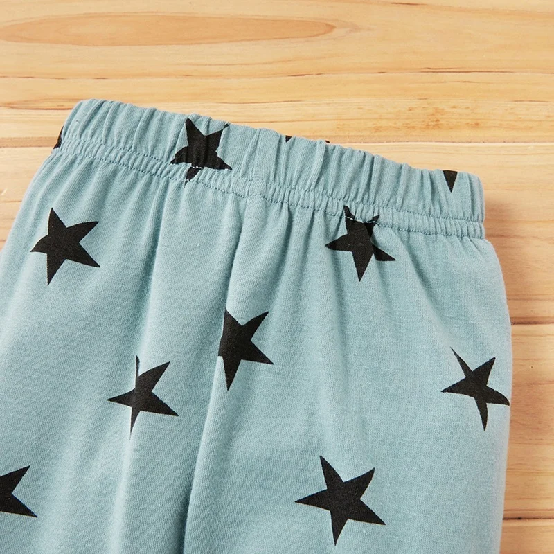 New Baby Girl Clothes 2 Pcs Set Cotton Lovely Cartoon Dinosaur Star Long Sleeve Tops+trousers Comfortable Home Baby Pajamas 1-4Y