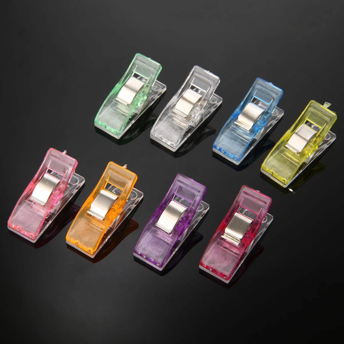 

100Pcs Mixed Color Sewing Clips Multi-function Patchwork Fabric Quilting Knitting Craft Sewing Clamp Holder Plastic Quilter