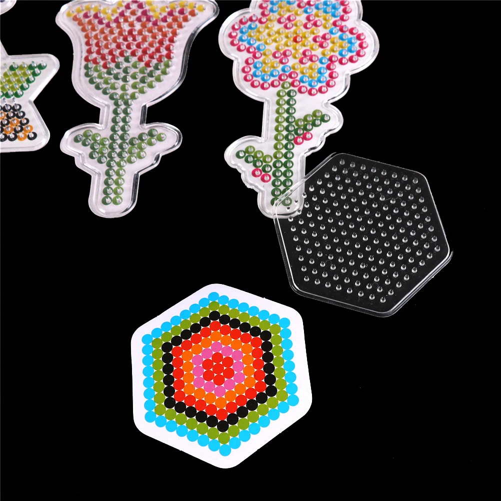 

Plastic Diy Transparent Shape Puzzle Pegboard Hama Beads Template With Colore Paper Stencil Jigsaw Perler Beads