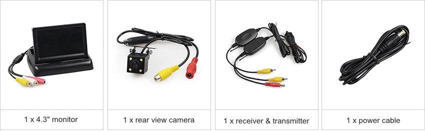 Diykit, беспроводной 4,3 дюймовый складной автомобильный монитор ночного видения резервная камера заднего вида Автомобильная камера заднего вида