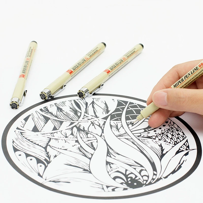 Комикс пигментный лайнер ручки Micron набор 005 01 02 03 04 05 08 1 0 художественные маркеры