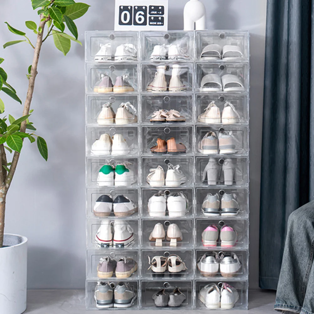 

6Pcs Convenient Shoes Case Thickened Storage Boxes Shoes Container