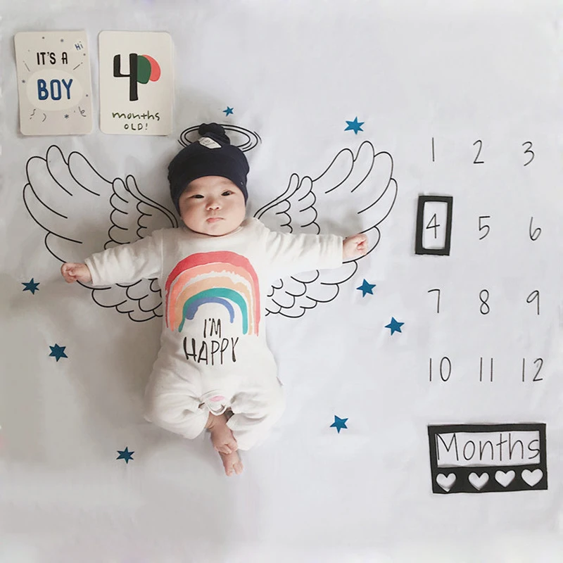 angel wing02 BalleenShiny одеяльца для новорожденных пеленка с рисунком обертывание Stoller постельные принадлежности DIY Фотография реквизит веха фон банное полотенце - Цвет: angel wing02